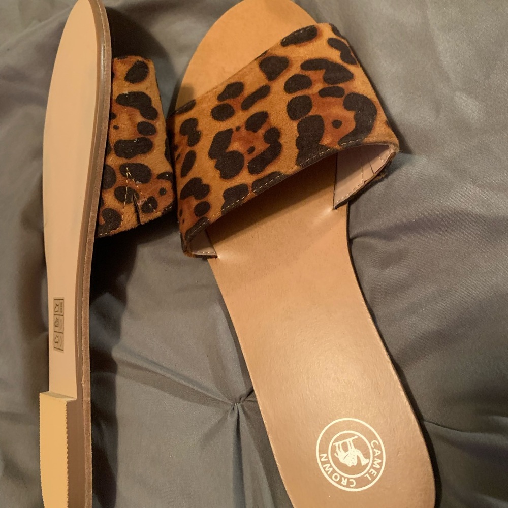 Leopard print sandals